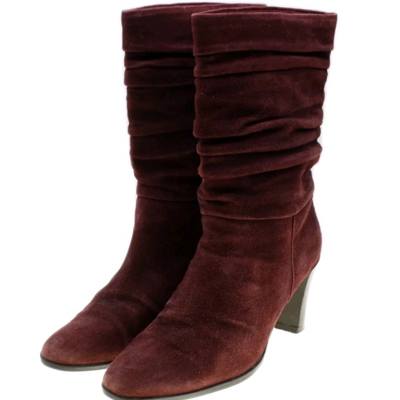 burgundy slouch boots